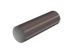 ТН МАКСИ 152/100 мм, водосточная труба пластиковая (1 м), коричневый, шт.